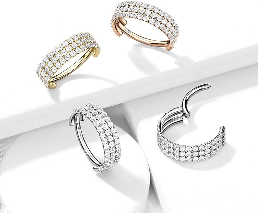 Triple Lined Hoop HInged Segment Ring